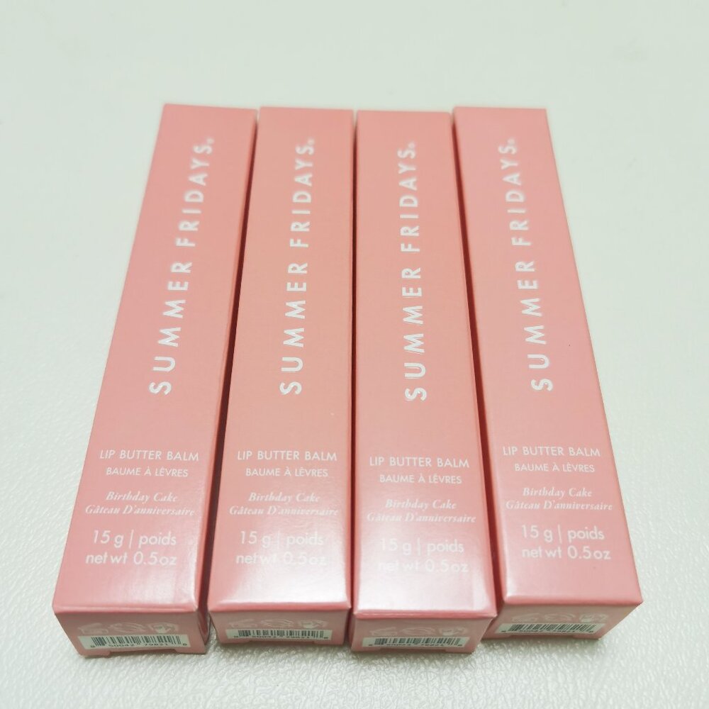 4pcs(Birthday Cake) Summer Fridays Lip Butter Balm Conditioning Lip New With box